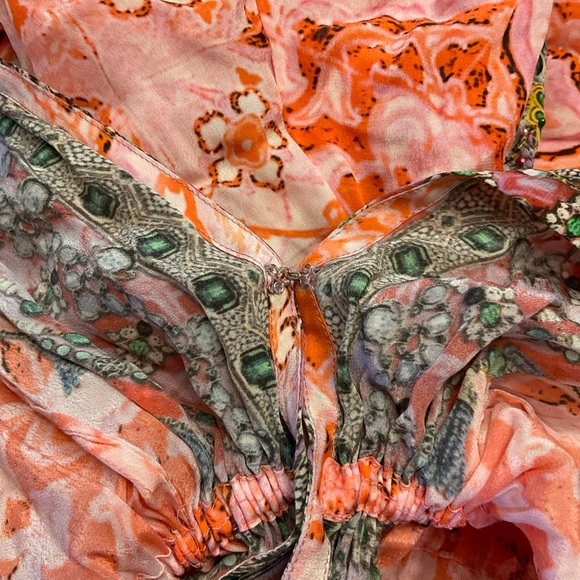 Bohemian High Low Dress in Vibrant Orange - Picture 5 of 9